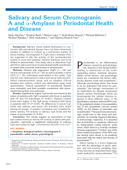 Salivary and Serum Chromogranin A and