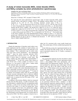and Ni(O2) complex by anion photoelectron spectroscopy