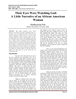 Their Eyes Were Watching God: A Little Narrative of an African