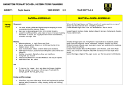 BARNSTON PRIMARY SCHOOL MEDIUM TERM PLANNING