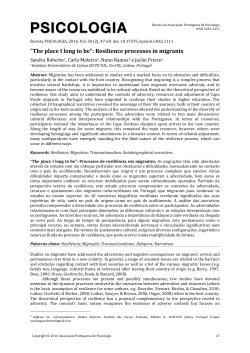 "The place I long to be": Resilience processes in