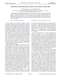 Link between Adatom Resonances and the Cu(111) Shockley