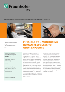 physiology &ndash; monitoring human responses to odor exposure