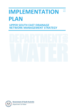 Implementation Plan for the Upper South East Drainage Network