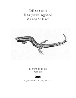 Missouri Herpetological Association 2004