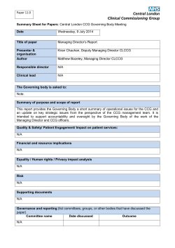 110 Cover Sheet And Managing Directors Report June 2014