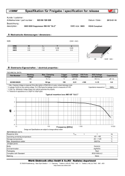 Spezifikation f&uuml;r Freigabe / specification for release