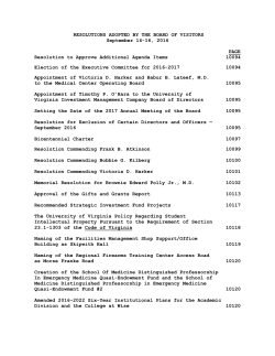 Minutes - University of Virginia