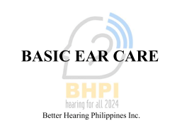 basic ear care - Better Hearing Philippines