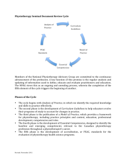 Document review cycle - National Physiotherapy Advisory Group