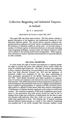 Collective Bargaining and Industrial Disputes in Ireland