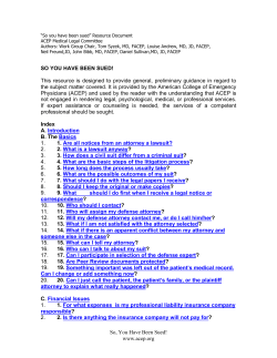 So, You Have Been Sued