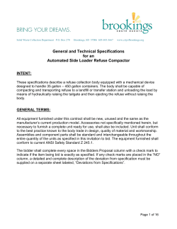 Automated Garbage Truck - Side Loader Refuse