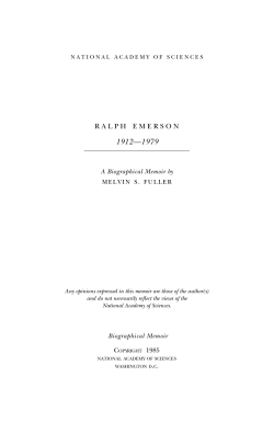 ralph emerson - National Academy of Sciences