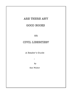 ARE THERE ANY GOOD BOOKS on CIVIL LIBERTIES?