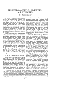 the german americans: immigration and integration