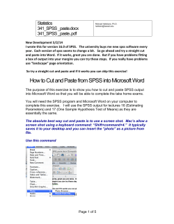 How to Cut and Paste from SPSS into Microsoft Word