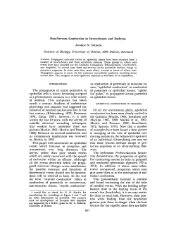 Non-Nervous Conduction in Invertebrates and Embryos Institute of