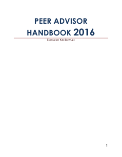 2016 Peer Advisor Handbook - Dixie State University :: Academic