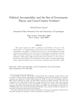 Political Accountability and the Size of Government: Theory and