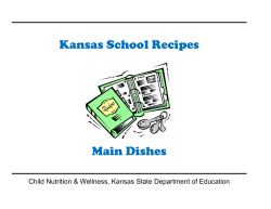 Kansas School Recipes Main Dishes - KN