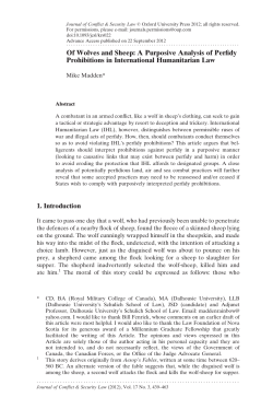 Of Wolves and Sheep: A Purposive Analysis of