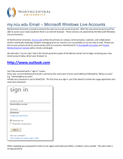 my.ncu.edu Email &ndash; Microsoft Windows Live Accounts http://www