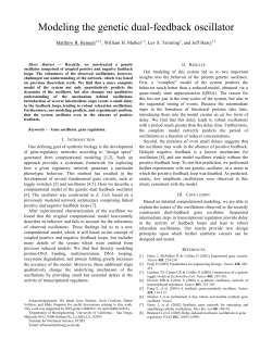 Modeling the genetic dual-feedback oscillator - Q-bio