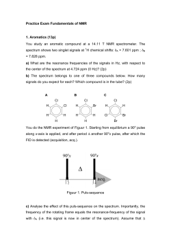 Practice Exam Fundamentals of NMR 1. Aromatics (13p)