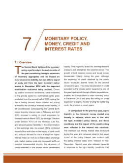 7. Monetary Policy, Money, Credit and Interest Rates