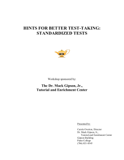 hints for better test-taking