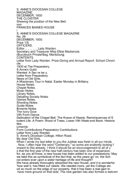 S. ANNE`S DIOCESAN COLLEGE MAGAZINE