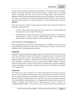 This EIR section describes the existing noise