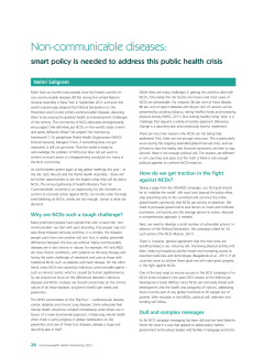 Non-communicable diseases - Commonwealth Health Online
