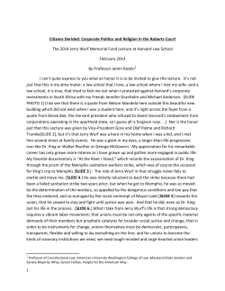 Citizens Derided: Corporate Politics and Religion in the Roberts Court