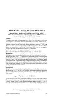 A Flow Switch Based on Coriolis Force