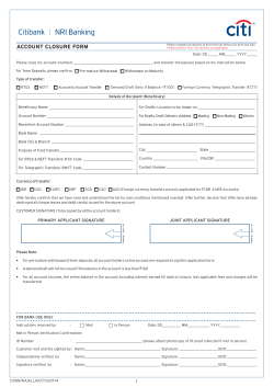 Account closure form