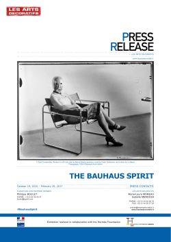press release - Les Arts D&eacute;coratifs