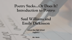 Poetry Sucks&hellip;Or Does It?