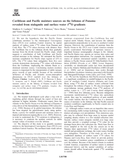 Caribbean and Pacific moisture sources on the Isthmus of Panama