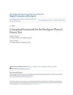 Conceptual Framework for the Brockport Physical Fitness Test