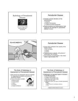 Radiology of Periodontal Disease