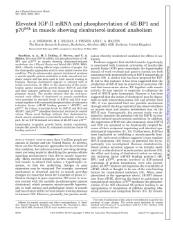 Elevated IGF-II mRNA and phosphorylation of 4E