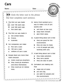 Circle the letter next to the phrase that best completes each sentence.