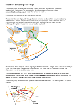Directions to Wellington College