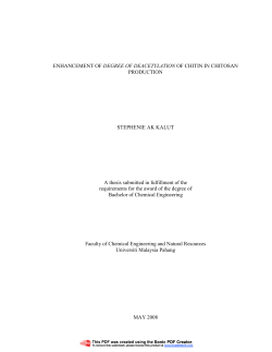 ENHANCEMENT OF DEGREE OF DEACETYLATION OF CHITIN IN