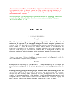 Judiciary Act (Law on Courts)