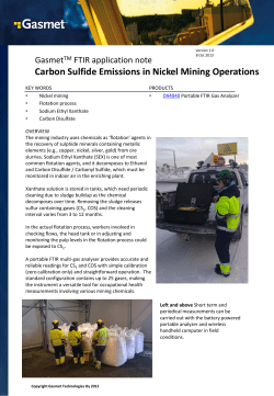 Carbon Sulfide Emissions in Nickel Mining Operations