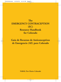 The EMERGENCY CONTRACEPTION (EC) - NARAL Pro