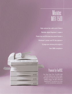 MFX-1500 - Muratec America, Inc.